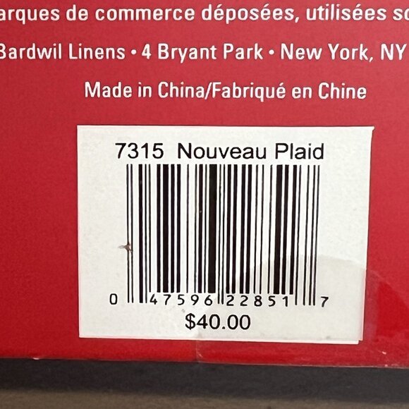 Set of 4 Lenox Nouveau Tartan Plaid Napkin Rings Gold Rim New - Picture 5 of 6